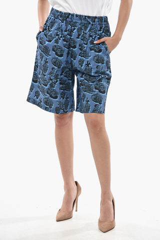 Patterned Lightweight Cotton Shorts TIMOTHY With Elastic Waist