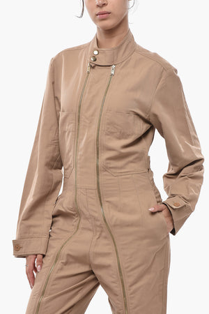 Linen Blend Jumpsuit ALMA With Double Zip