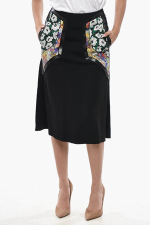 Midi-Rock Mit Blumenmuster-Patch
