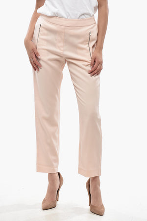 Regular-Fit Wool Trousers with Zip Pockets