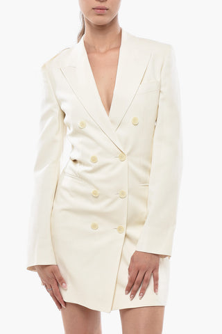 Doppelreihiges Blazerkleid mit spitzem Revers
