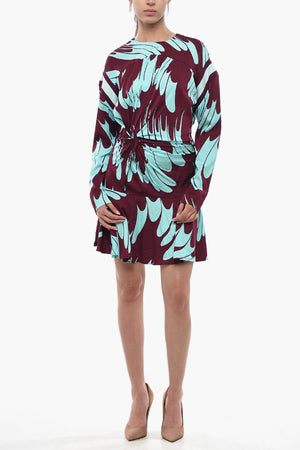 Minidress MAISIE Drappeggiato con Motivo Floreale