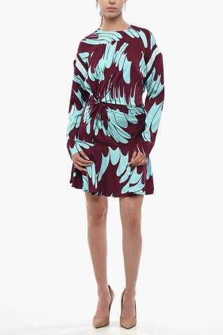 Minidress MAISIE Drappeggiato con Motivo Floreale