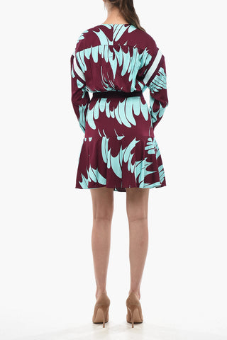 Minidress MAISIE Drappeggiato con Motivo Floreale