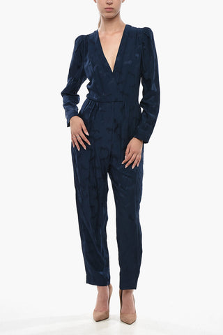 Silk-Blend Jacquard Jumpsuit MICHELE
