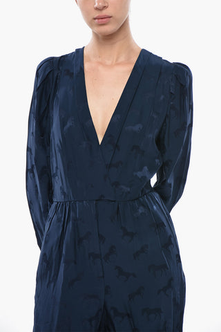 Silk-Blend Jacquard Jumpsuit MICHELE