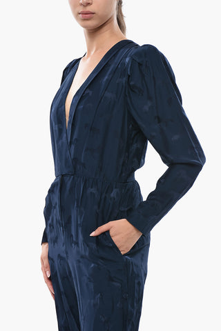 Silk-Blend Jacquard Jumpsuit MICHELE