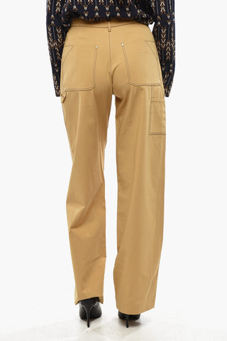 Hochgeschnittene Hose Mit Geradem Schnitt Und Schnallen-Detail