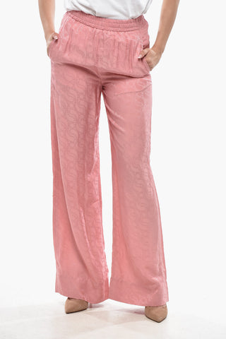 Palazzo-Hose Aus Seidenmischjacquard