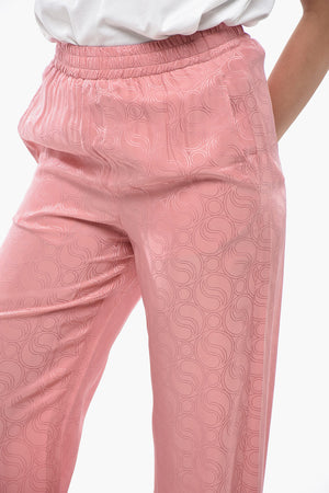 Palazzo-Hose Aus Seidenmischjacquard