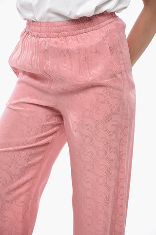 Palazzo-Hose Aus Seidenmischjacquard