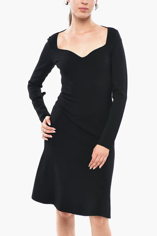 Flared Dress with Sweetheart Neckline