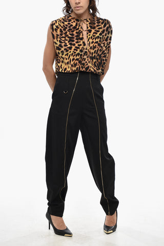 Pantaloni in Lana EWA con Doppia Zip Frontale