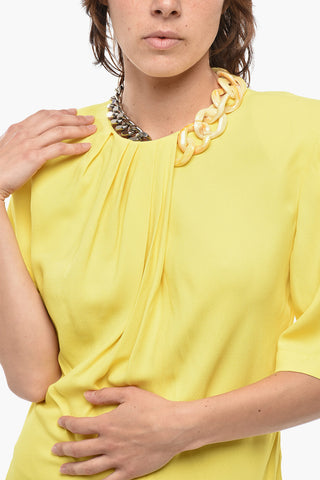 Solid-Color Dress FALABELLA With Chain At Neck