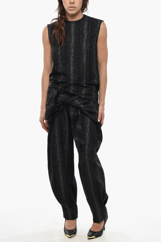 Top aus Wollmischung mit Lurex-Details