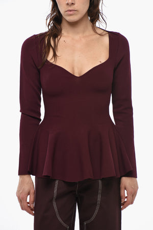 Top Svasato con Scollo a Cuore