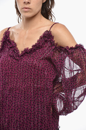 Cold-Shoulder-Top KIARA Aus Seidenmischung Mit Lurex-Details