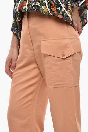 Cropped-Fit Cotton-Blend Cargo Pants