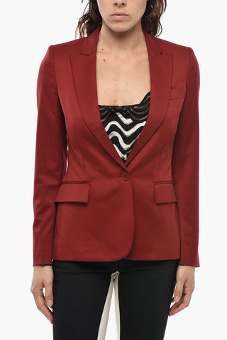 Blazer aus Wolle mit spitzem Revers
