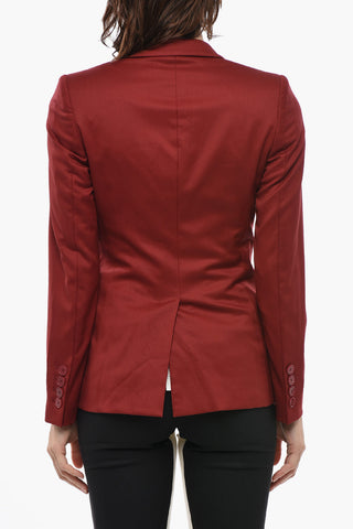 Blazer aus Wolle mit spitzem Revers