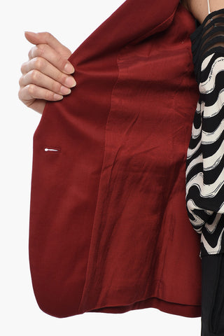 Blazer aus Wolle mit spitzem Revers