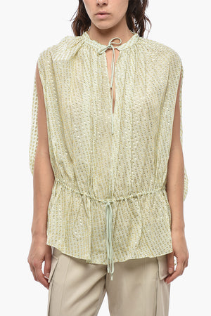 Silk-Blend Blouse PAOLA With Lurex Details