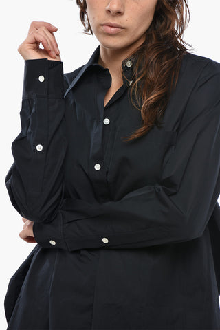 Camicia LOLA in Cotone Organico con Inserto in Seta a Fantasia