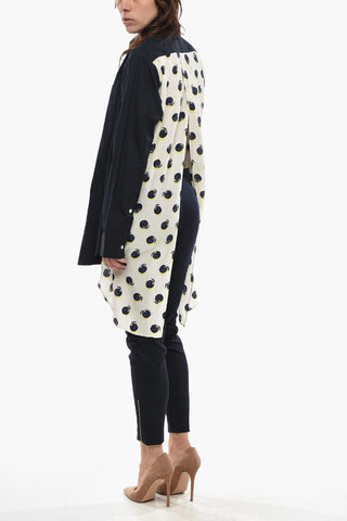 Camicia LOLA in Cotone Organico con Inserto in Seta a Fantasia