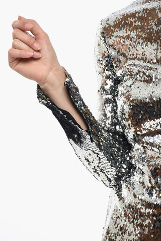 Top NORAH Mit Langen Ärmeln Und Allover-Pailletten
