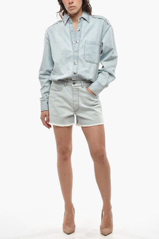 Denim-Jumpsuit SUMEMR Mit Logoknöpfen