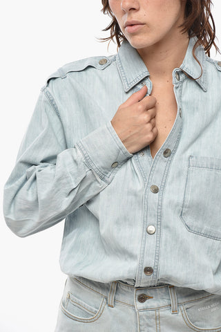 Denim-Jumpsuit SUMEMR Mit Logoknöpfen