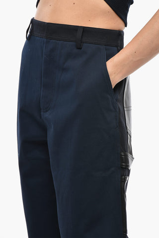 Baumwollhose GAVIN mit Patches aus Ökoleder
