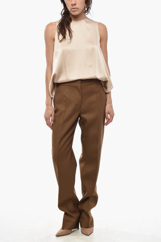 Slim Fit Wool Twill Trousers
