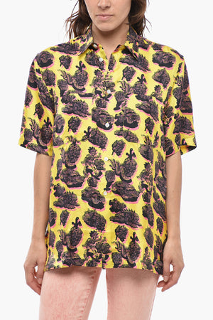 Camicia RICKY in Seta a Fantasia con Doppio Taschino