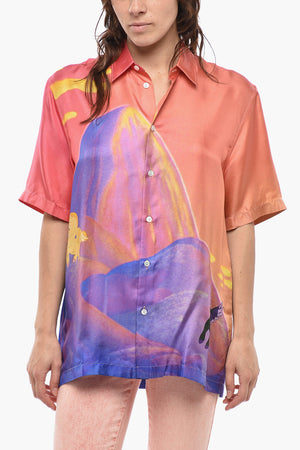 DISNEY Camicia MOUNT OLYMPUS in Seta a Maniche Corte