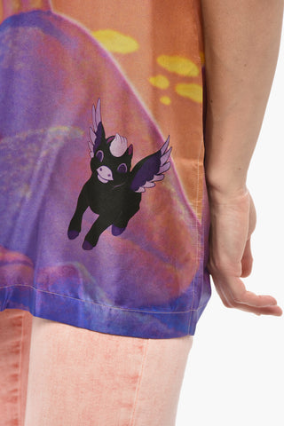 DISNEY Kurzarm-Seidenbluse MOUNT OLYMPUS