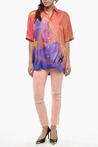 DISNEY Kurzarm-Seidenbluse MOUNT OLYMPUS