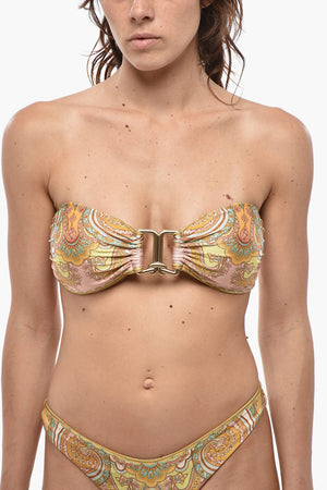 Bikini-Set Paisley-Muster MAXINE Mit Bandeau-Top