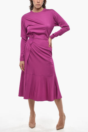 Tunika DOROTHY aus Satin mit Taillendrappe