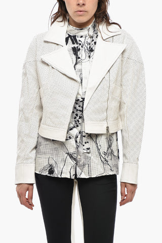 Vegan Leather Jacket KARLY With All-Over Laser-Cut Details