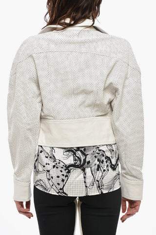 Vegan Leather Jacket KARLY With All-Over Laser-Cut Details