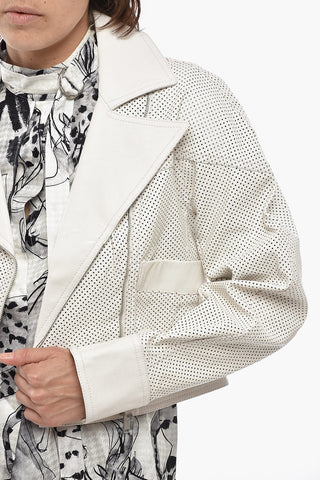 Vegan Leather Jacket KARLY With All-Over Laser-Cut Details
