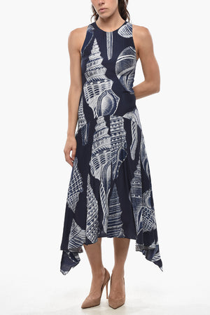 Ausgestelltes Seidenkleid ANABELLE Mit Muster