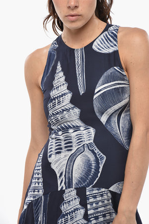 Ausgestelltes Seidenkleid ANABELLE Mit Muster