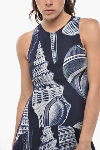 Ausgestelltes Seidenkleid ANABELLE Mit Muster