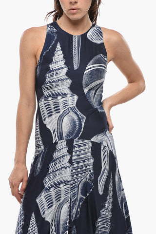 Ausgestelltes Seidenkleid ANABELLE Mit Muster