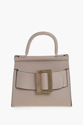 Leather Handbag KARL with Large Gold Buckle