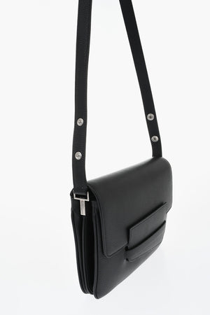 Einfarbige Schultertasche Aus Gehämmeretem Leder
