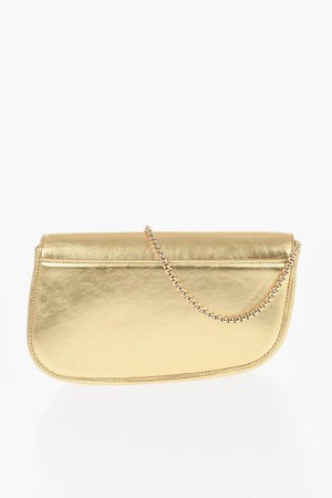 Schultertasche FIAMMA Aus Metallisiertem Leder Mit Kettenriemen