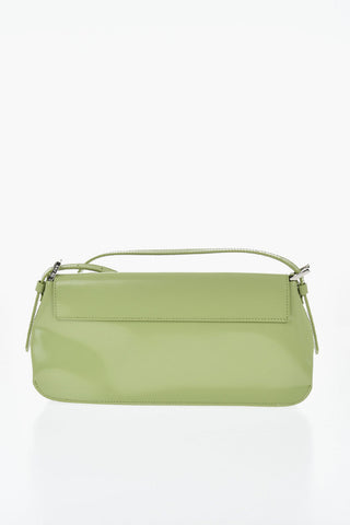 Solid-Color Leather Shoulder Bag MATILDA With Metal Detail
